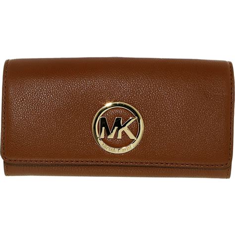 michael kors wallet women brown|designer brown leather wallet.